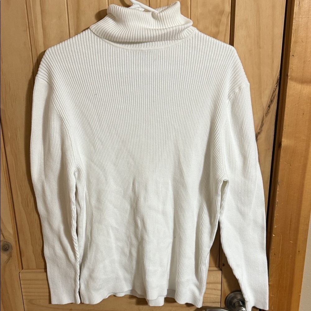 Appleseeds White Turtleneck Sweater